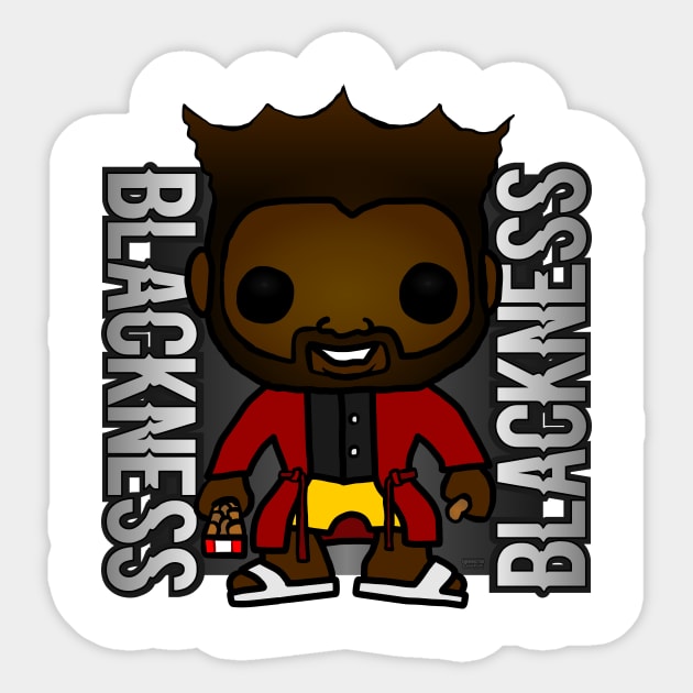 Blackness - Ian Zaro Sticker by ChewfactorCreative